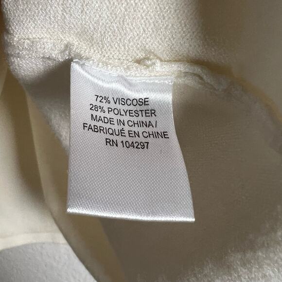 Milly White Cut-Out Flare Long Sleeve Knit Pullover Sweater Top Size M - Picture 10 of 10